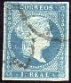 Spain 1855 Isabel II 1 Real Azul Edifil 41. España 1855 41. Subida por susofe